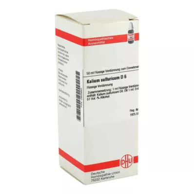 KALIUM SULFURICUM D 6 Rozcieńczenie, 50 ml KALIUM SULFURICUM D 6 Rozcieńczenie, 50 ml