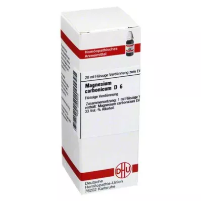 MAGNESIUM CARBONICUM D 6 Rozcieńczenie, 20 ml MAGNESIUM CARBONICUM D 6 Rozcieńczenie, 20 ml