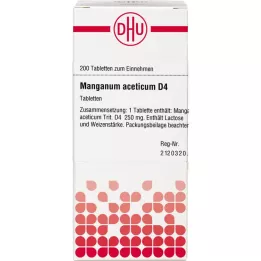 MANGANUM ACETICUM D 4 tabletki, 200 szt