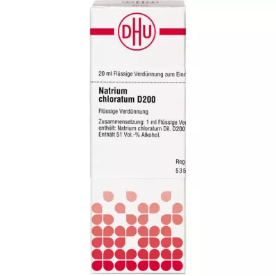 NATRIUM CHLORATUM Rozcieńczenie D 200, 20 ml