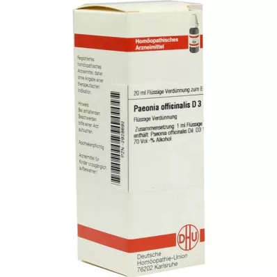 PAEONIA OFFICINALIS D 3 Rozcieńczenie, 20 ml PAEONIA OFFICINALIS D 3 Rozcieńczenie, 20 ml