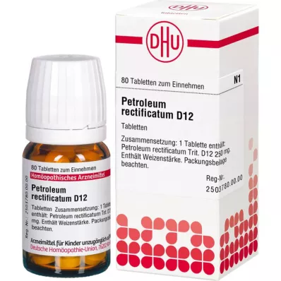 PETROLEUM RECTIFICATUM D 12 tabletek, 80 szt