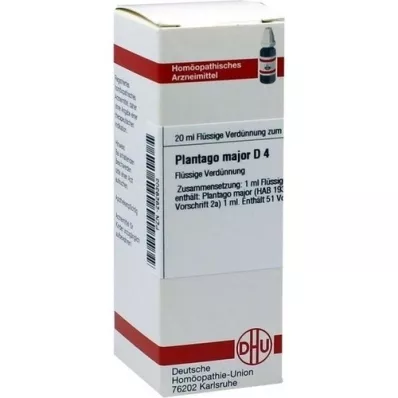 PLANTAGO MAJOR Rozcieńczenie D 4, 20 ml