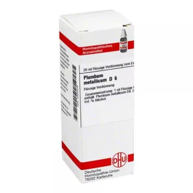 PLUMBUM METALLICUM D 6 Rozcieńczenie, 20 ml