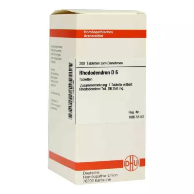 RHODODENDRON D 6 tabletek, 200 szt