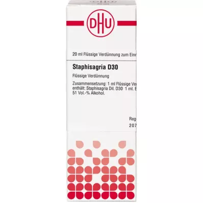 STAPHISAGRIA D 30 Rozcieńczenie, 20 ml