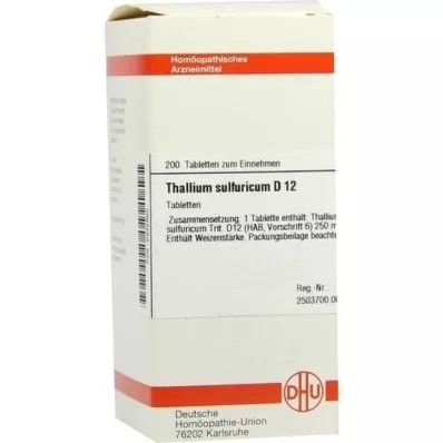 THALLIUM SULFURICUM D 12 tabletek, 200 szt