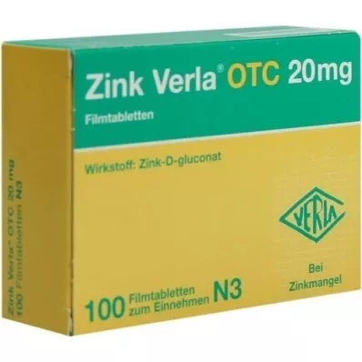 ZINK VERLA OTC Tabletki powlekane 20 mg, 100 szt