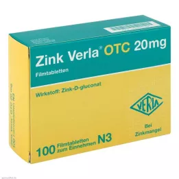ZINK VERLA OTC Tabletki powlekane 20 mg, 100 szt