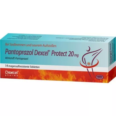 PANTOPRAZOL Dexcel Protect 20 mg tabletki powlekane dojelitowo, 14 szt
