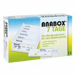 ANABOX 7-dniowy tygodniowy dozownik biały, 1 szt