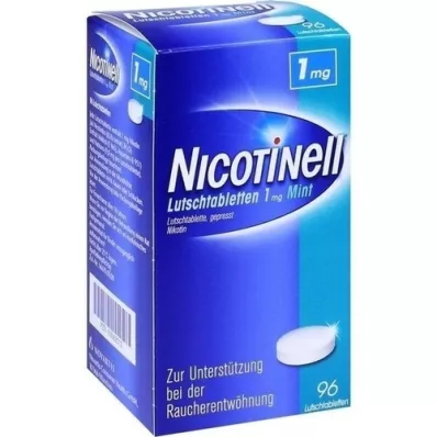 NICOTINELL Pastylki do ssania 1 mg Mięta, 96 szt