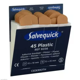 SALVEQUICK Wodoodporny wkład do plastrów 6036, 45 szt