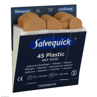 SALVEQUICK Wodoodporny wkład do plastrów 6036, 45 szt SALVEQUICK Wodoodporny wkład do plastrów 6036, 45 szt