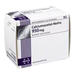 CALCIUMACETAT NEFRO Tabletki powlekane 950 mg, 100 szt