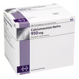 CALCIUMACETAT NEFRO Tabletki powlekane 950 mg, 200 szt