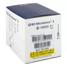 BD MICROLANCE Kaniula 20 G 1 1/2 0,9x40 mm, 100 szt