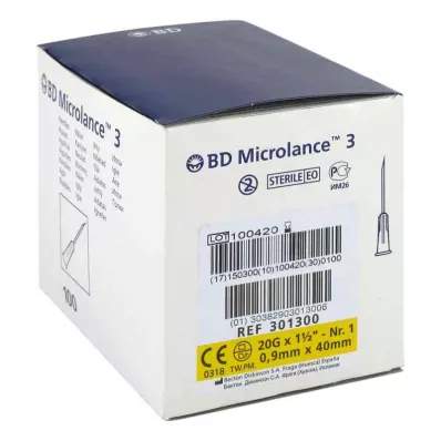 BD MICROLANCE Kaniula 20 G 1 1/2 0,9x40 mm, 100 szt