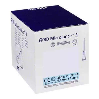 BD MICROLANCE Kaniula 23 G 1 0,6x25 mm, 100 szt BD MICROLANCE Kaniula 23 G 1 0,6x25 mm, 100 szt