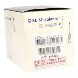 BD MICROLANCE Kaniula 18 G 1 1/2 40 mm trans., 100 szt