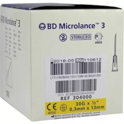 BD MICROLANCE Kaniula 30 G 1/2 0,29x13 mm, 100 szt