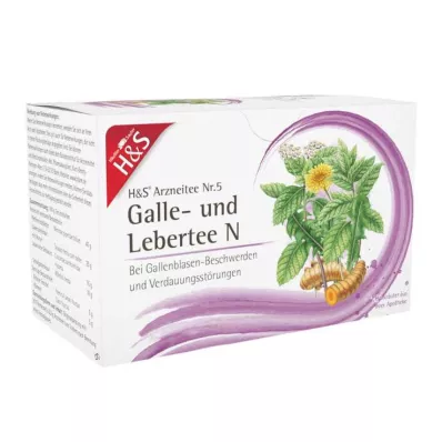 H&amp;S Herbata żółciowa i wątrobowa N Saszetki filtrujące, 20X2,0 g