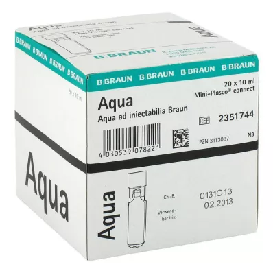 AQUA AD injectabilia Miniplasco connect roztwór do wstrzykiwań, 20X10 ml AQUA AD injectabilia Miniplasco connect roztwór do wstrzykiwań, 20X10 ml