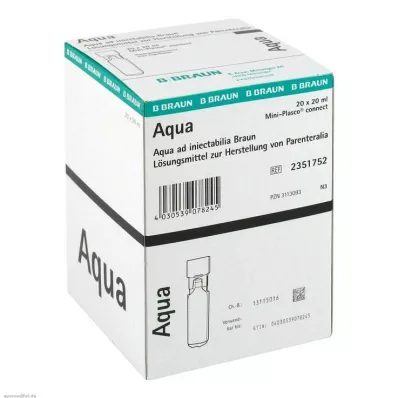 AQUA AD injectabilia Miniplasco connect roztwór do wstrzykiwań, 20X20 ml