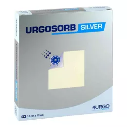 URGOSORB Kompresy srebrne 10x10 cm, 10 szt