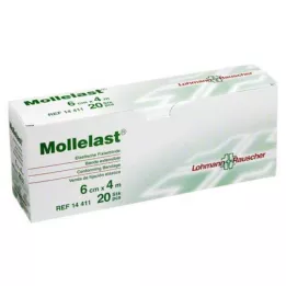 MOLLELAST Bandaże 6 cmx4 m pakowane pojedynczo, 20 szt