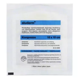 ALUDERM Kompresy 10x10 cm, 1 szt