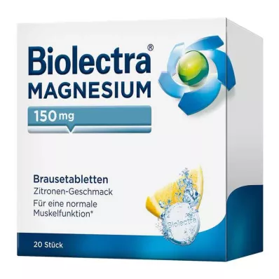 BIOLECTRA Tabletki musujące Magnesium 150 mg Lemon, 20 szt