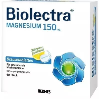 BIOLECTRA Tabletki musujące Magnesium 150 mg Lemon, 40 szt