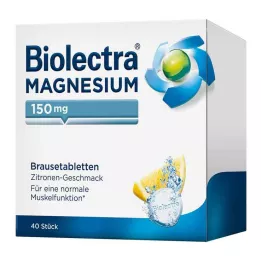 BIOLECTRA Tabletki musujące Magnesium 150 mg Lemon, 40 szt