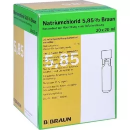 NATRIUMCHLORID 5,85% brązowy MPC Roztwór do infuzji, 20 x 20 ml