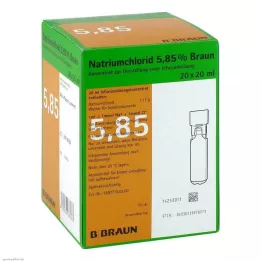 NATRIUMCHLORID 5,85% brązowy MPC Roztwór do infuzji, 20 x 20 ml
