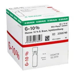 GLUCOSE 10% roztwór do wstrzykiwań B.Braun Mini Plasco connect, 20 x 10 ml
