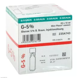 GLUCOSE 5% roztwór do wstrzykiwań B.Braun Mini Plasco connect, 20 x 10 ml