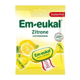 EM-EUKAL Cukierki cytrynowe bez cukru, 75 g