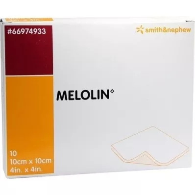MELOLIN Opatrunki na rany 10x10 cm sterylne, 10 szt