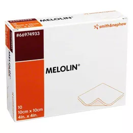 MELOLIN Opatrunki na rany 10x10 cm sterylne, 10 szt