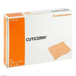 CUTICERIN Gaza 7,5x7,5 cm z powłoką maściową, 50 szt