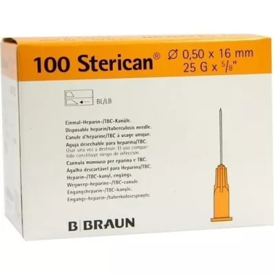 STERICAN Ins.insert.can.0.5x16 mm, 100 szt