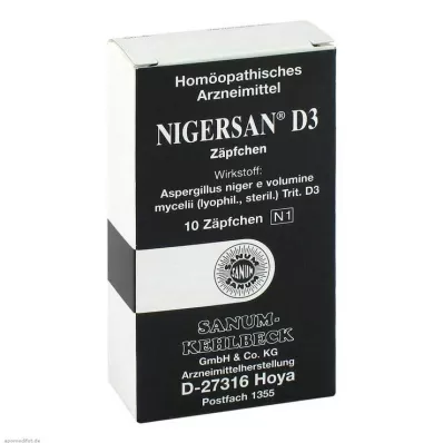 NIGERSAN Czopki D 3, 10 szt NIGERSAN Czopki D 3, 10 szt
