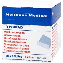 MULLKOMPRESSEN Ypsipad 5x5 cm sterylny 8x, 25X2 szt