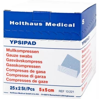 MULLKOMPRESSEN Ypsipad 5x5 cm sterylny 8x, 25X2 szt