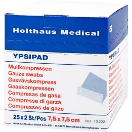 MULLKOMPRESSEN Ypsipad 7,5x7,5 cm sterylny 8x, 25X2 szt