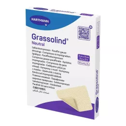 GRASSOLIND Kompresy maściowe 5x5 cm sterylne, 10 szt