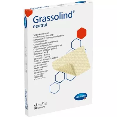 GRASSOLIND Kompresy maściowe 7,5x10 cm sterylne, 10 szt