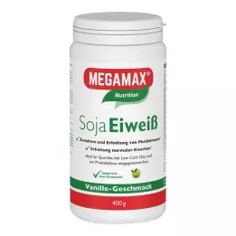 MEGAMAX Białko sojowe w proszku waniliowe, 400 g